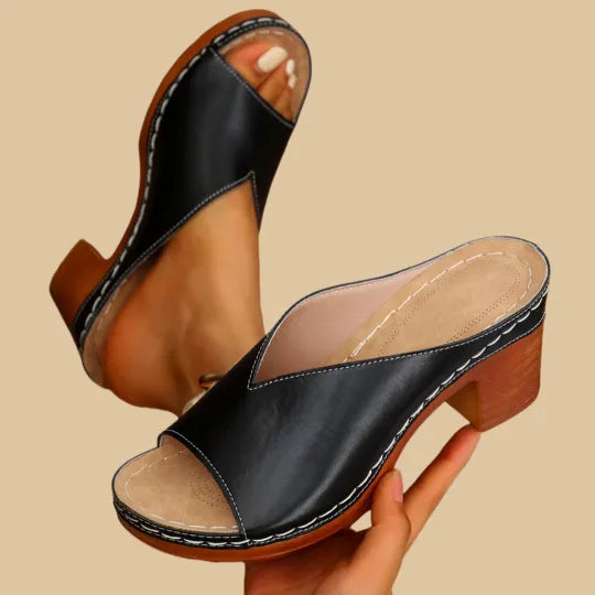 Darcey | Women Block Heel Mule Sandals