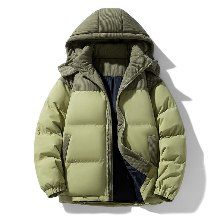 Frankie | Hooded Puffer Jacket Women Corduroy Trim