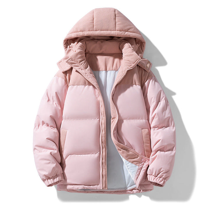 Frankie | Hooded Puffer Jacket Women Corduroy Trim