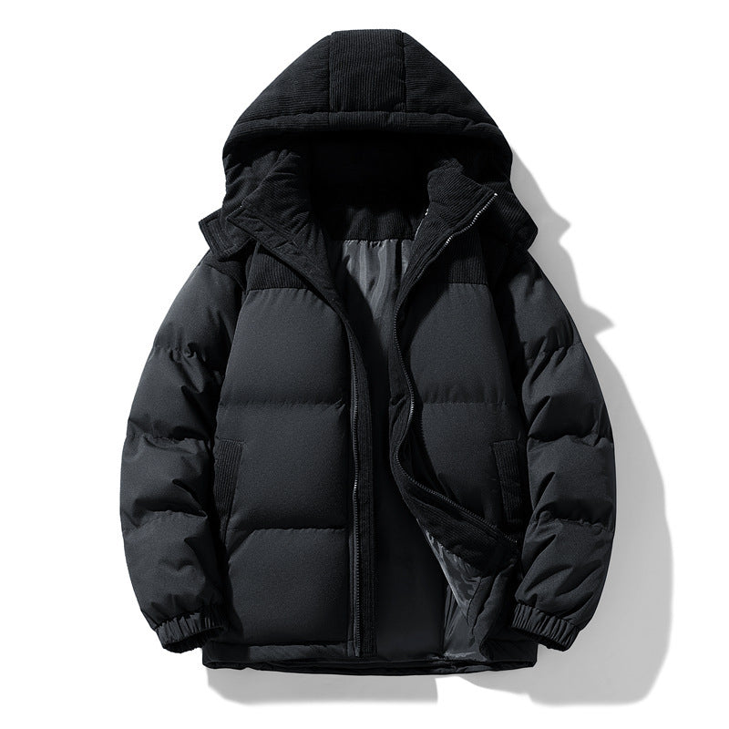Frankie | Hooded Puffer Jacket Women Corduroy Trim