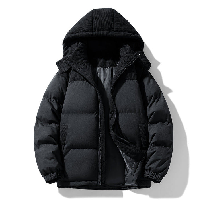 Frankie | Hooded Puffer Jacket Women Corduroy Trim