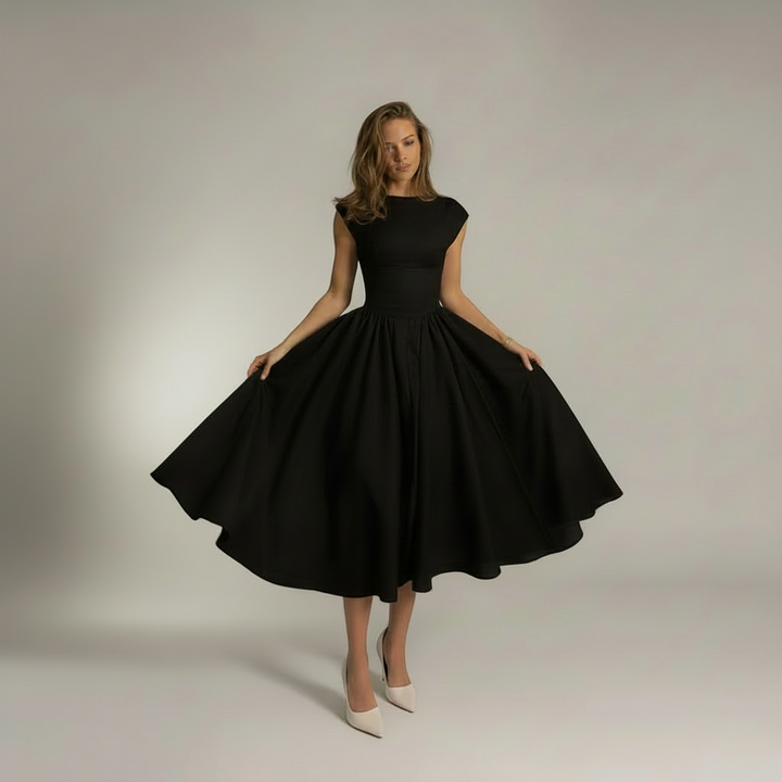 Cressida | Wedding Guest Full Skirt Midi Dress