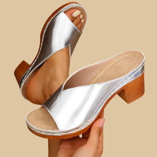 Darcey | Women Block Heel Mule Sandals