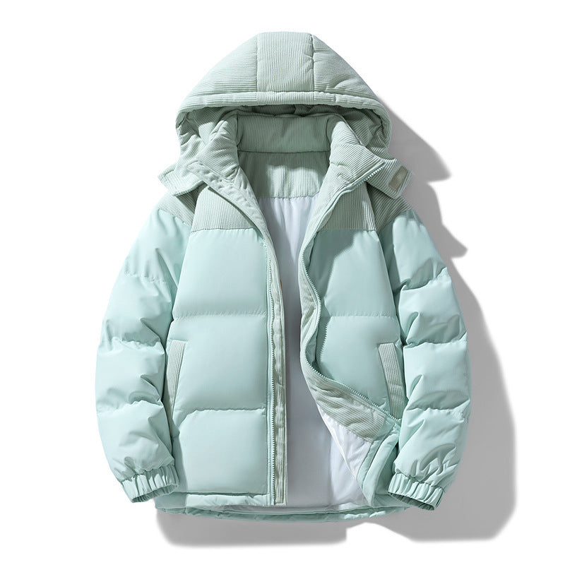 Frankie | Hooded Puffer Jacket Women Corduroy Trim