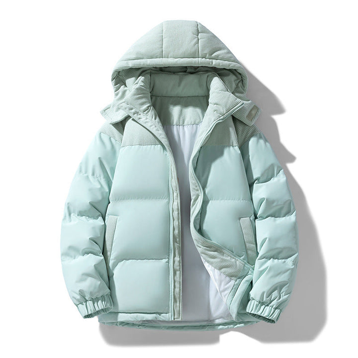 Frankie | Hooded Puffer Jacket Women Corduroy Trim