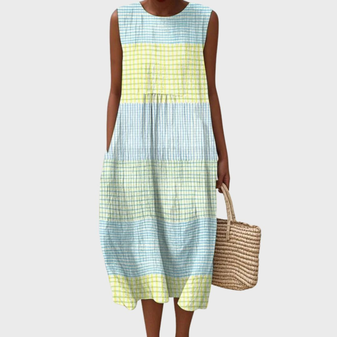 Ivy | Summer Dress for Women Tiered Plaid Midi