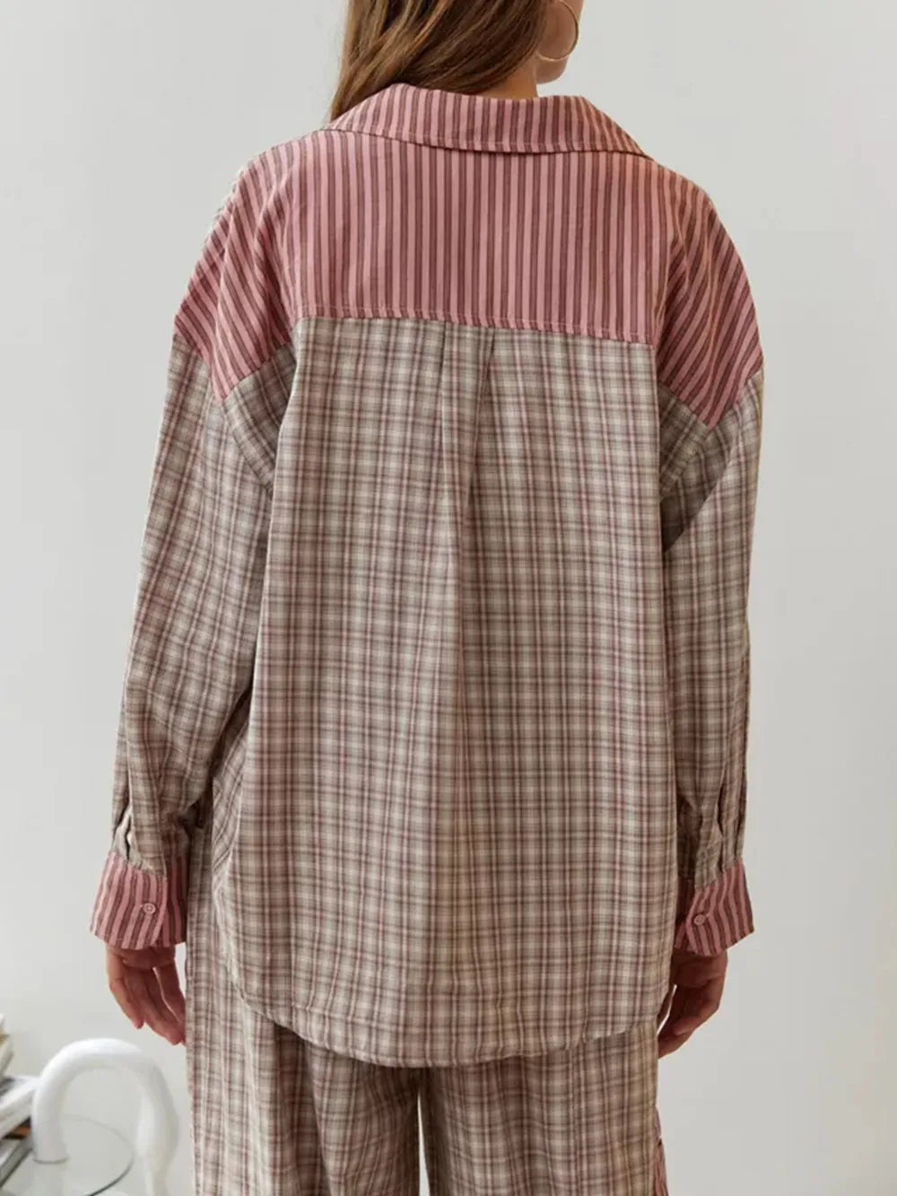 Imogen | Mixed Print Women Clothing Button-Down Shirt