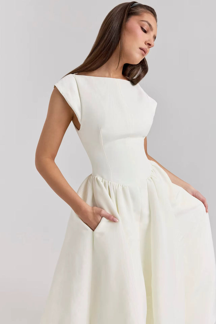 Millie | Wedding Guest Pleated Midi Flare Dress