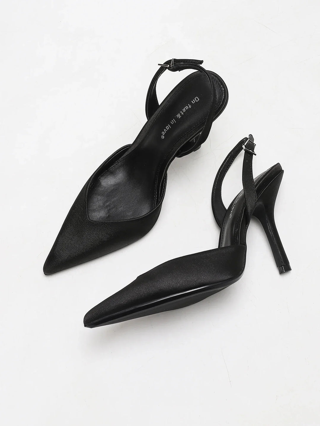 Daisy | Satin Slingback Stiletto Heels Sandals