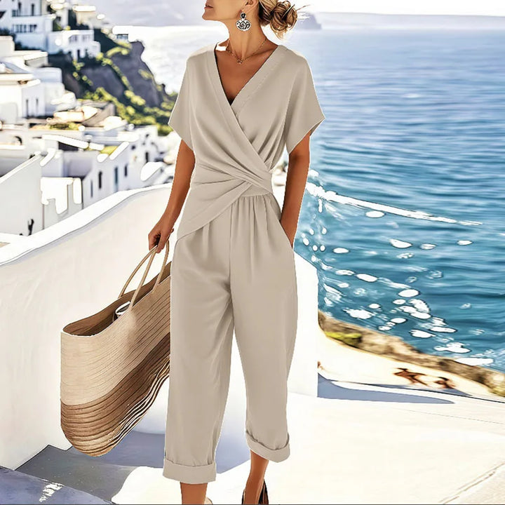 Olivia | Women Clothing Wrap Front Jumpsuit