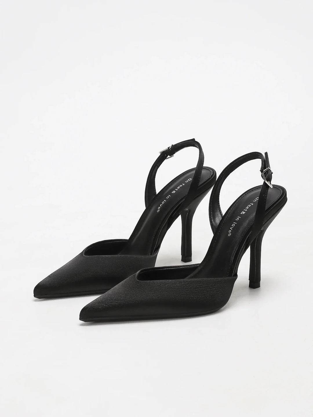 Daisy | Satin Slingback Stiletto Heels Sandals