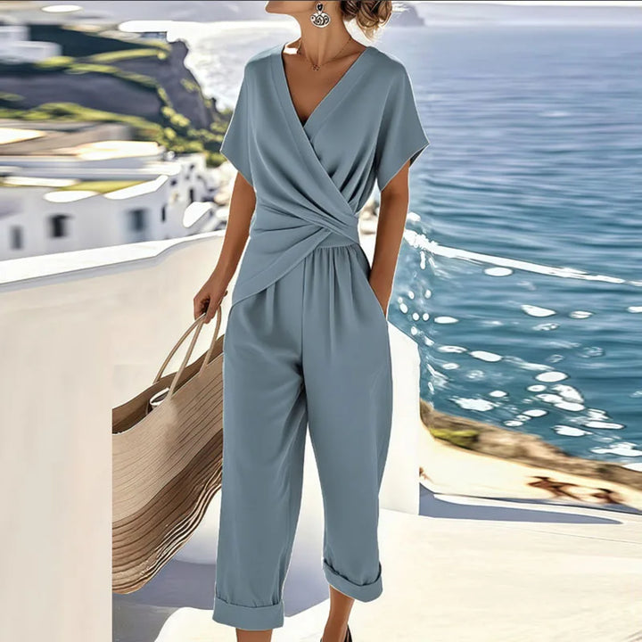Olivia | Women Clothing Wrap Front Jumpsuit