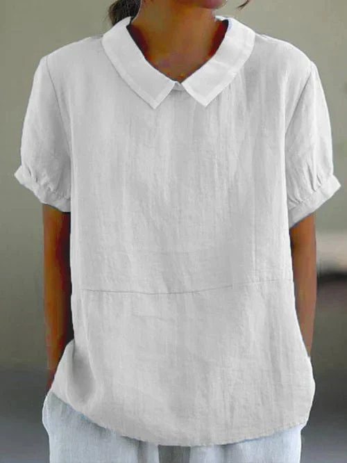Daisy | Women Clothing Short Sleeve Linen Blouse