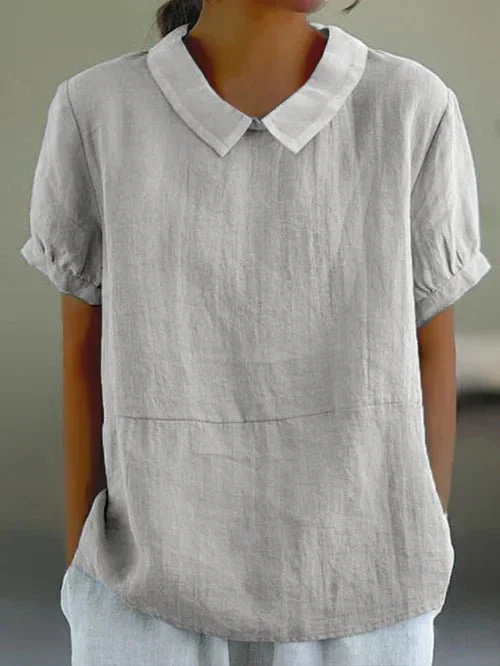 Daisy | Women Clothing Short Sleeve Linen Blouse