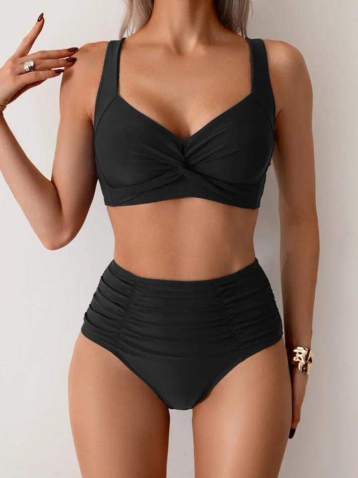Freya | High Waist Ruched Bikini Set Women