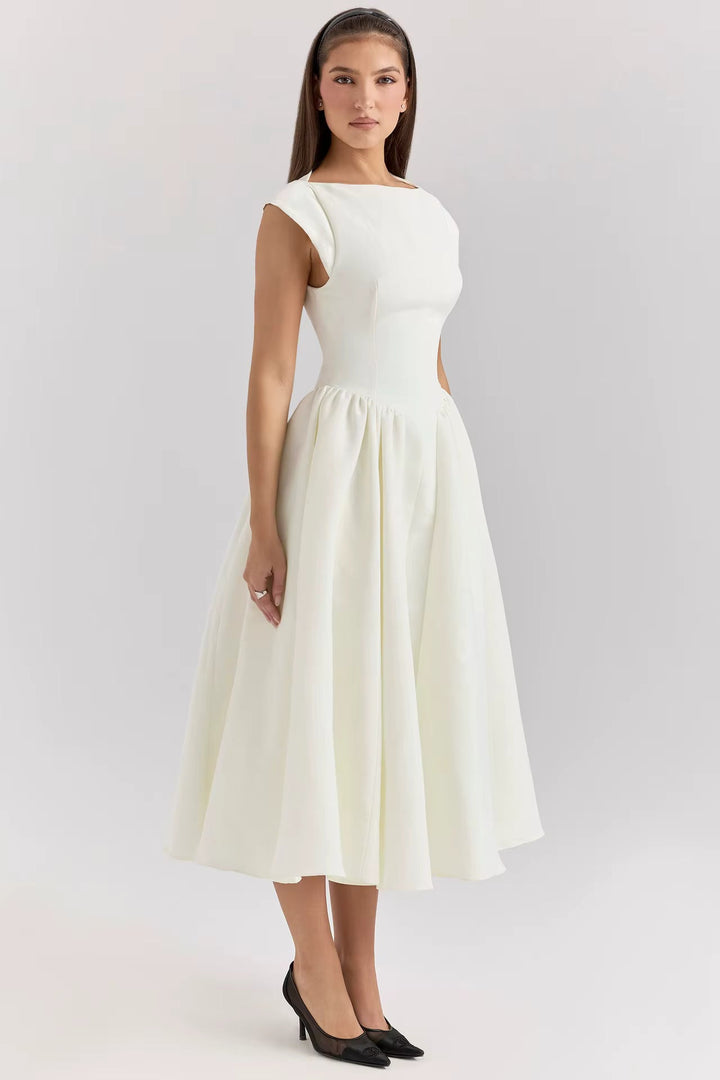 Millie | Wedding Guest Pleated Midi Flare Dress