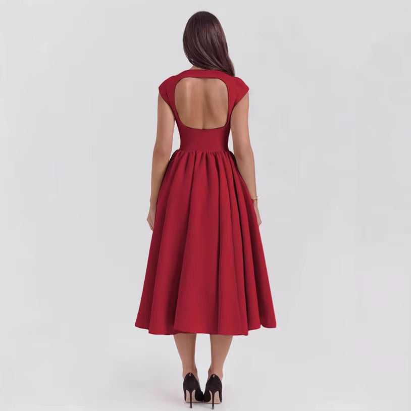 Millie | Wedding Guest Pleated Midi Flare Dress