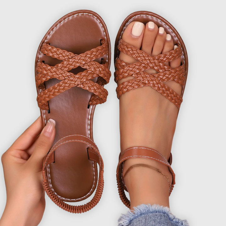 Georgia | Crossover Strap Flat Sandals