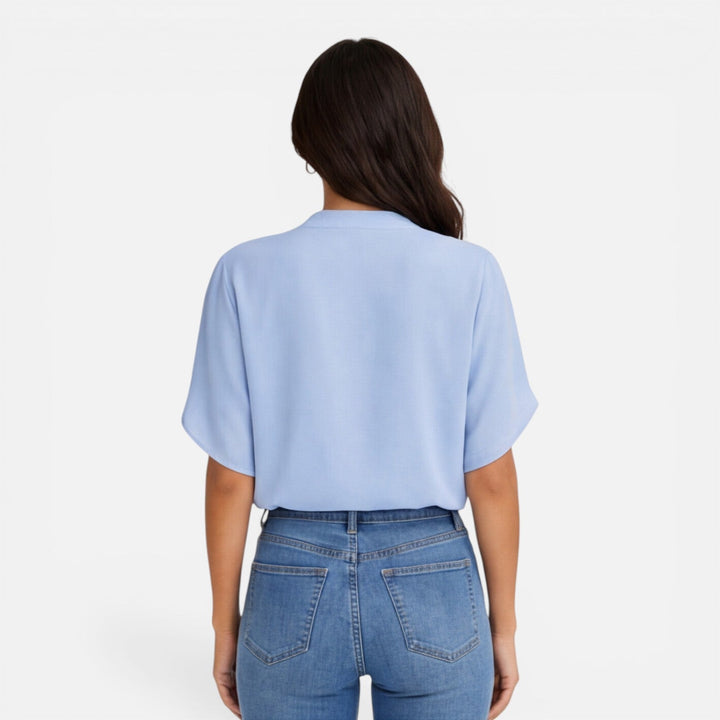 Olivia | Women Clothing Short Sleeve V-Neck Blouse
