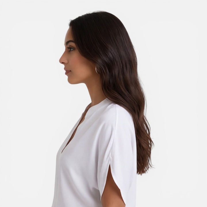 Olivia | Women Clothing Short Sleeve V-Neck Blouse