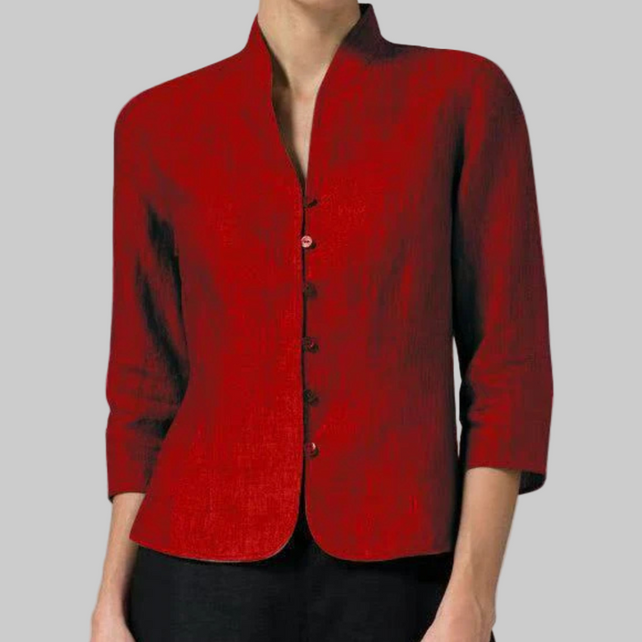 Elsie | Women Clothing Mandarin Collar Button Jacket