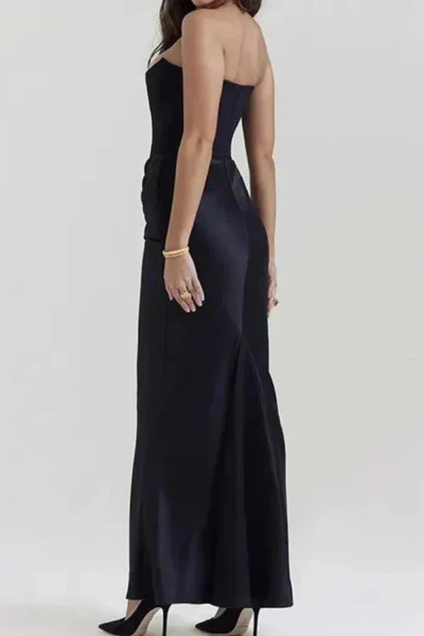 Harriet | Strapless Corset Maxi Wedding Guest Dress