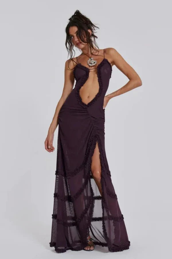 Maisie | Animal Print Cutout Maxi Dress Women