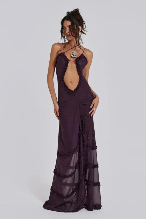 Maisie | Animal Print Cutout Maxi Dress Women
