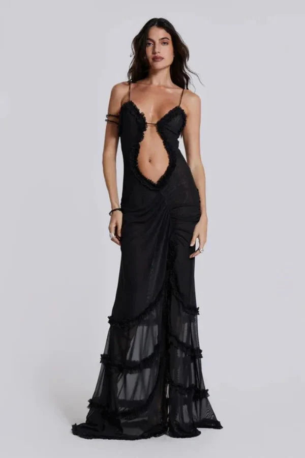 Maisie | Animal Print Cutout Maxi Dress Women