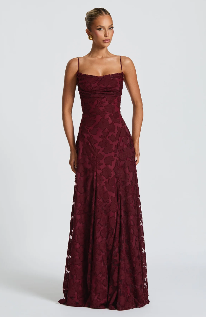 Nancy | Wedding Guest Lace Maxi Dress