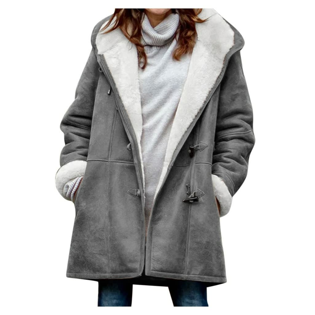 Darcey | Womens Hooded Sherpa Lined Fur Coat