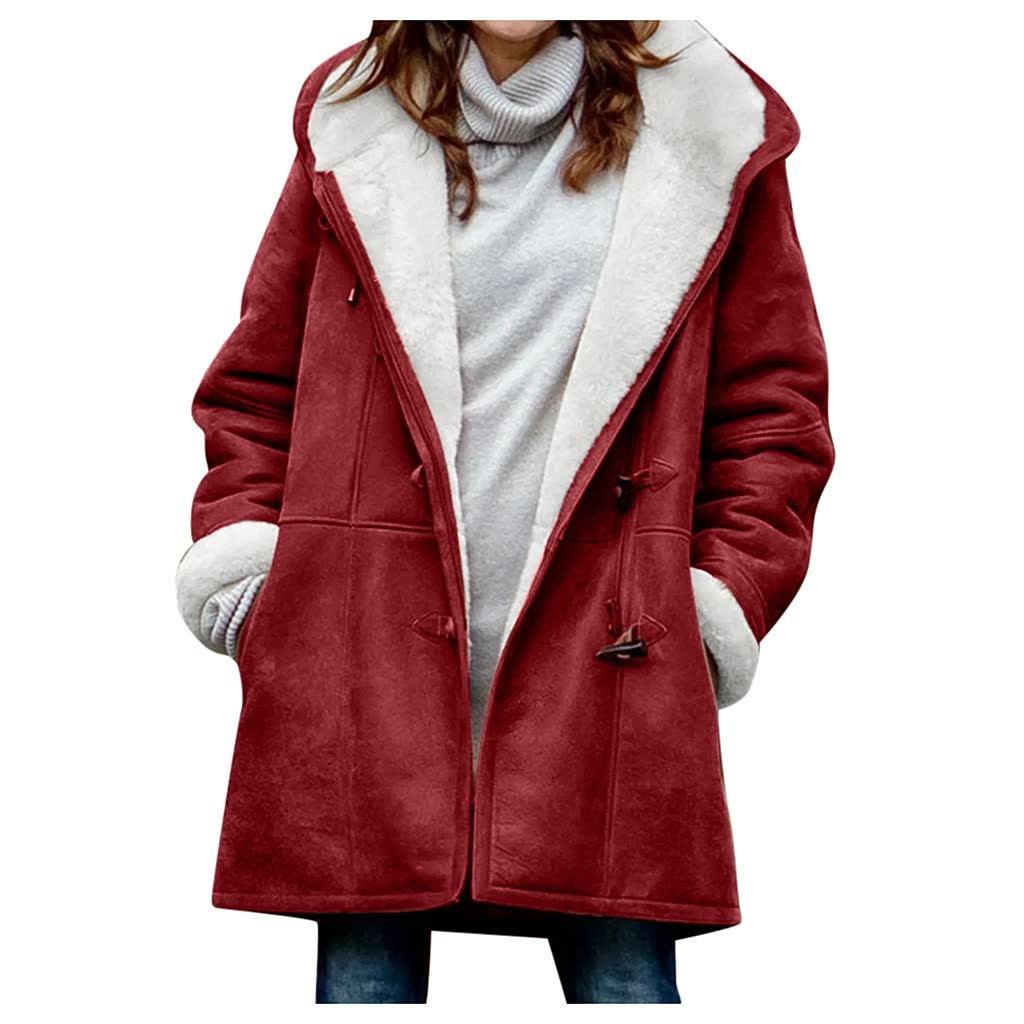 Darcey | Womens Hooded Sherpa Lined Fur Coat