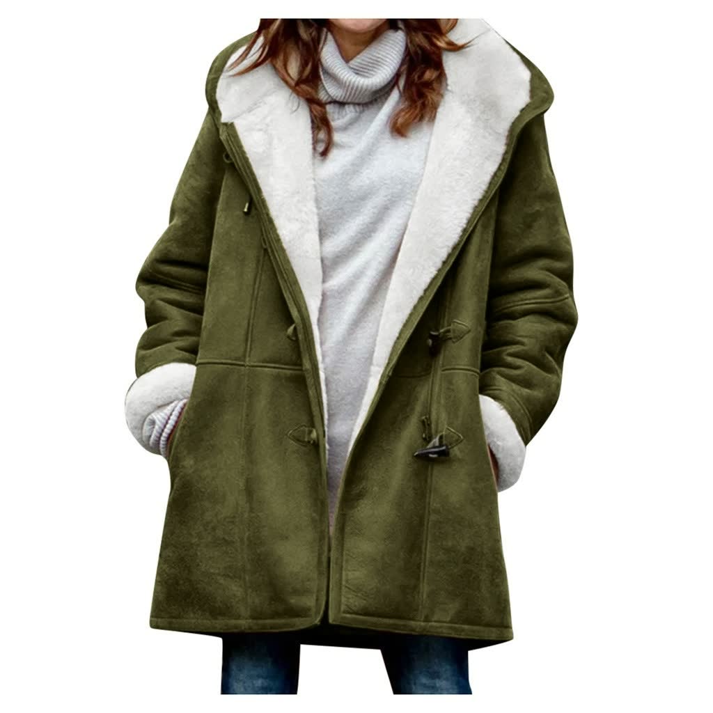 Darcey | Womens Hooded Sherpa Lined Fur Coat