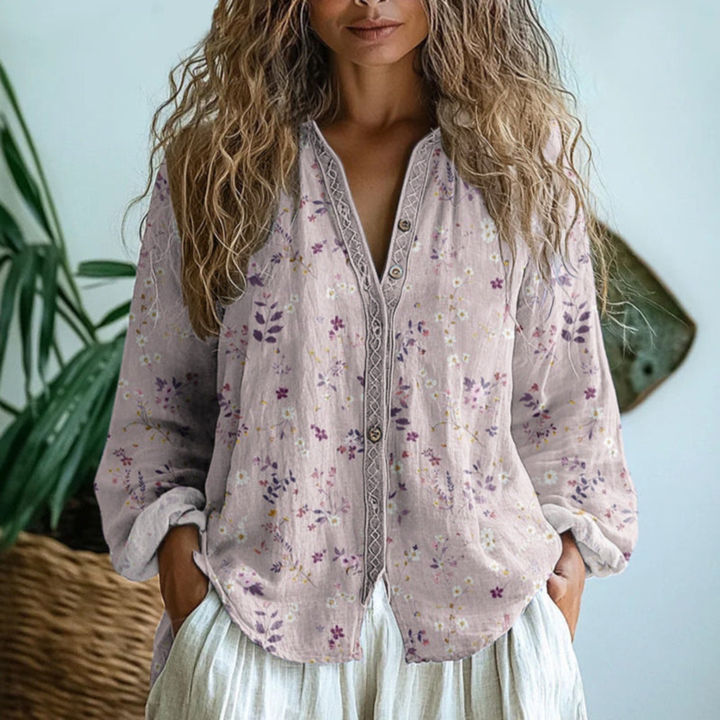 Isla | Women Clothing Print Long Sleeve Blouse