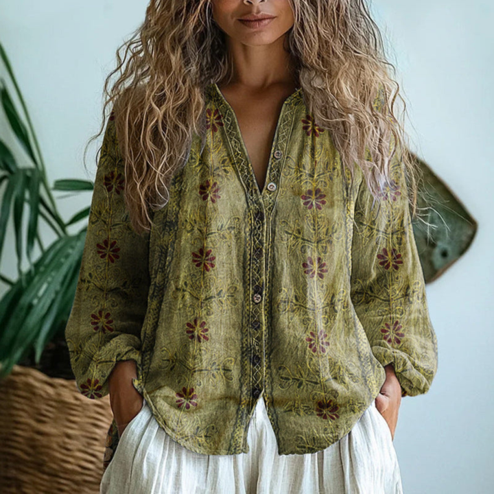 Isla | Women Clothing Print Long Sleeve Blouse