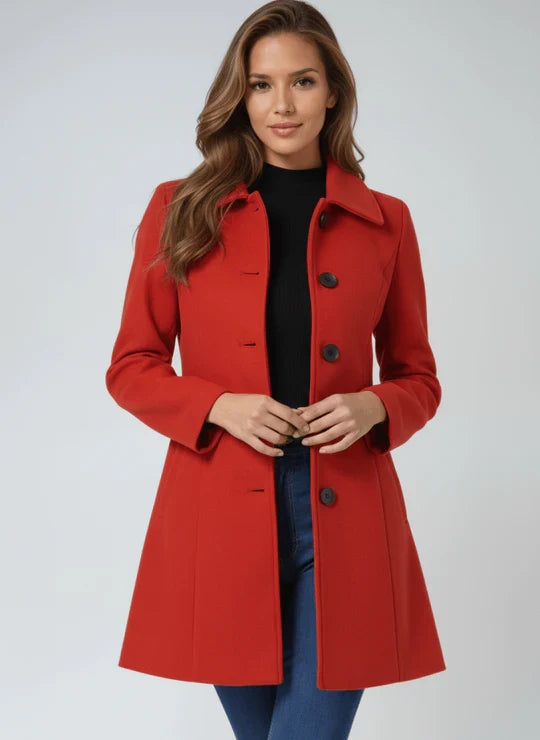 Effie | Womens Coat Single-Breasted A-Line