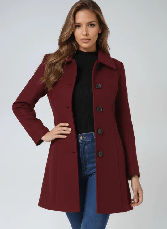 Effie | Womens Coat Single-Breasted A-Line