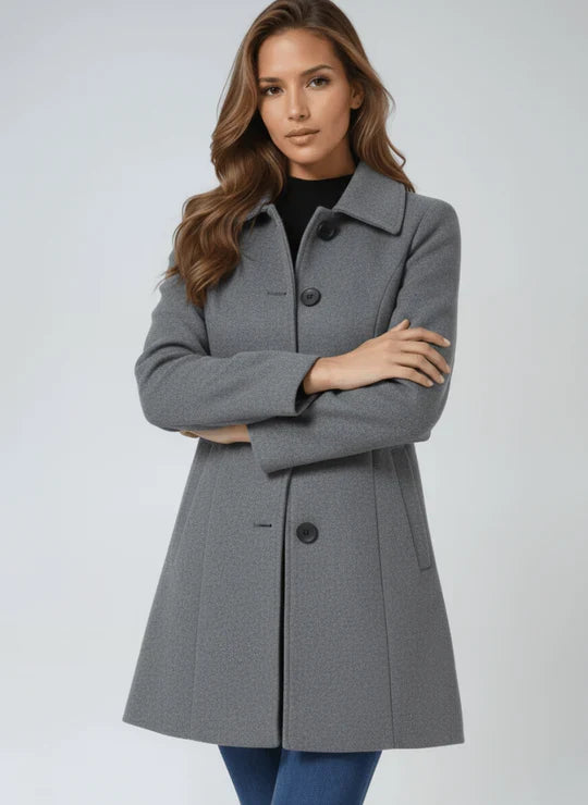 Effie | Womens Coat Single-Breasted A-Line