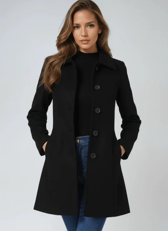Effie | Womens Coat Single-Breasted A-Line