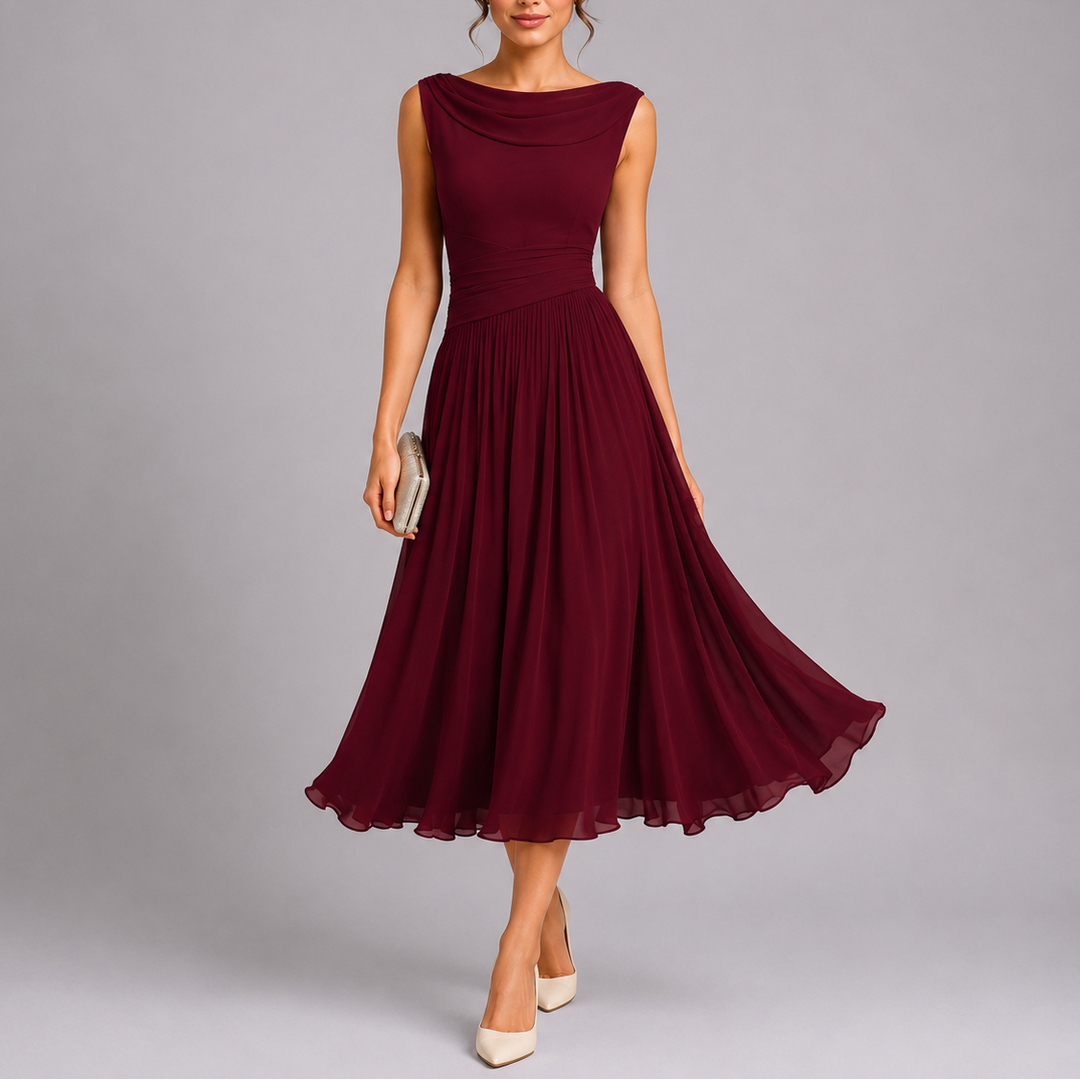 Matilda | Wedding Guest Chiffon Midi Dress Women