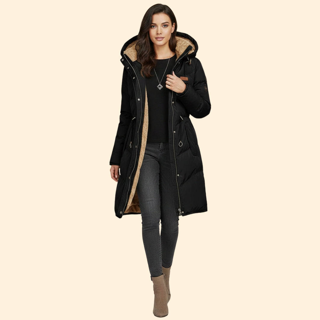 Lottie | Ladies Puffer Jacket Hooded Long Womens Coat