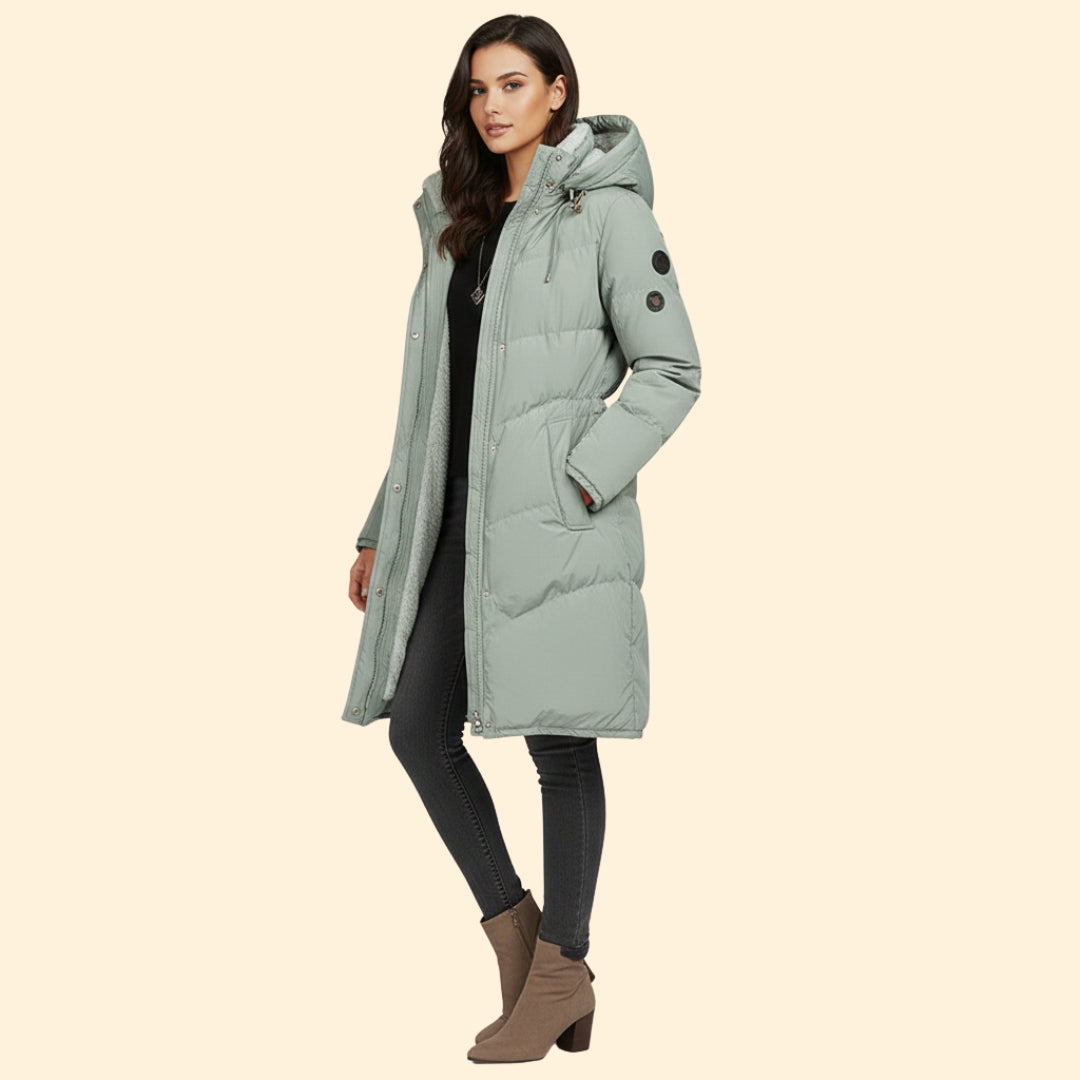 Lottie | Ladies Puffer Jacket Hooded Long Womens Coat