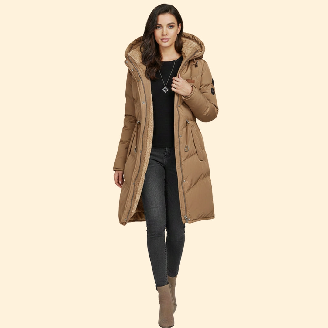 Lottie | Ladies Puffer Jacket Hooded Long Womens Coat