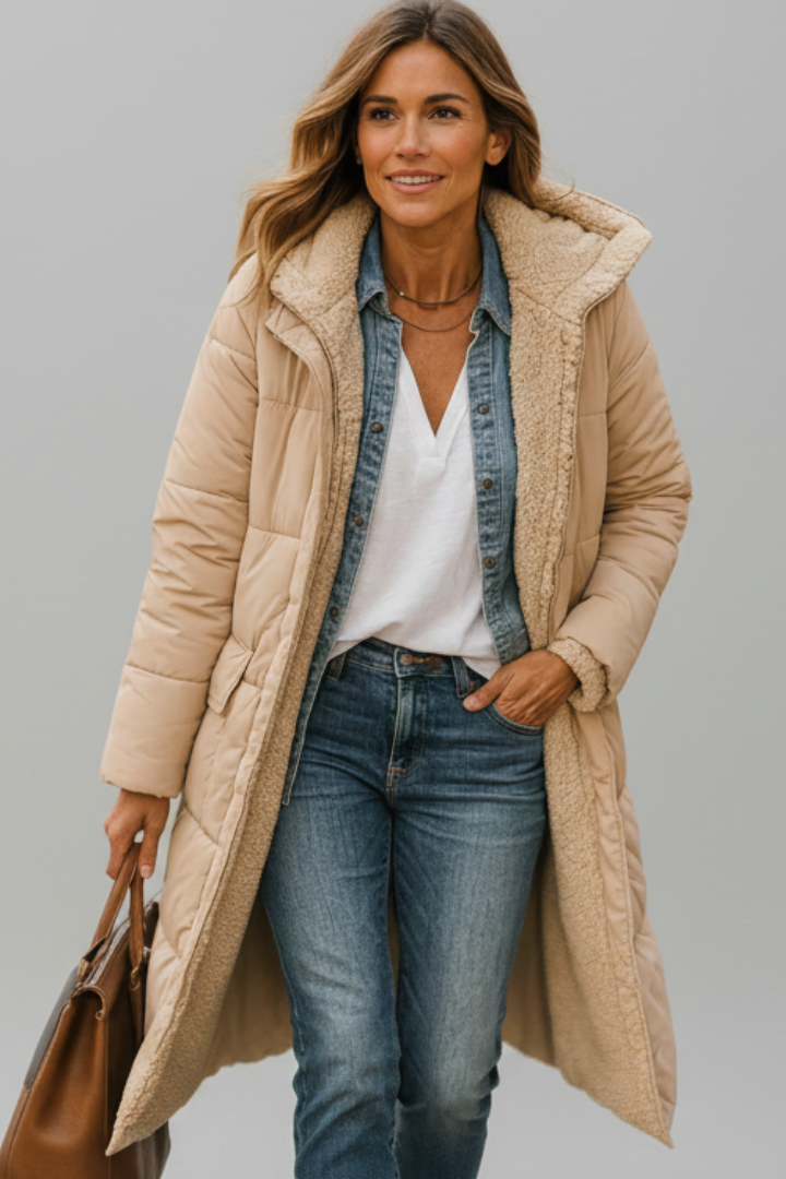 Daisy | Quilted Ladies Puffer Jacket Sherpa Lined