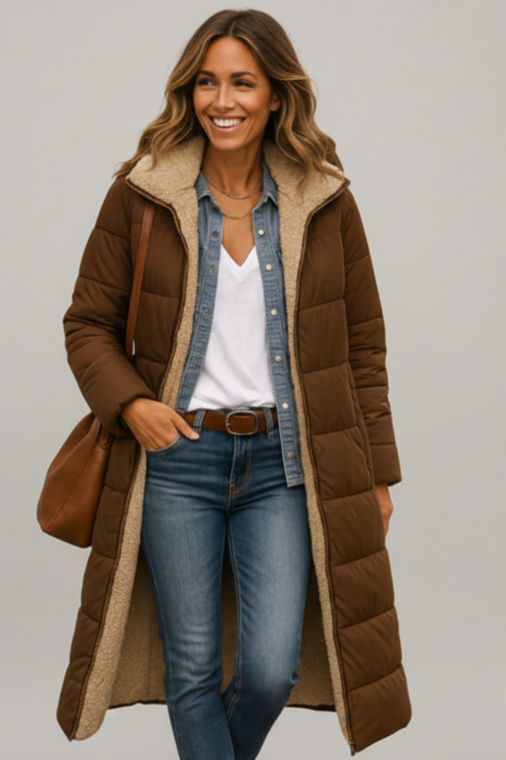 Daisy | Quilted Ladies Puffer Jacket Sherpa Lined