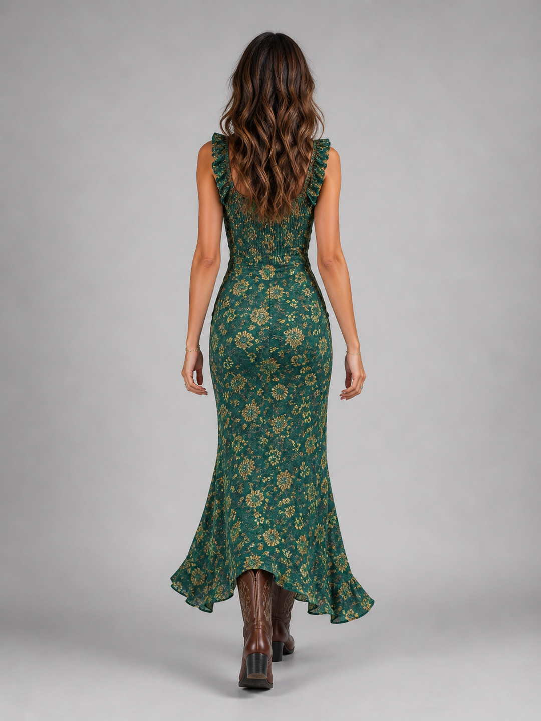 Freya | Wedding Guest Floral Ruched Maxi Dress