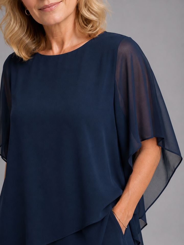 Pippa | Women Clothing Chiffon Layered Wide-Leg Set