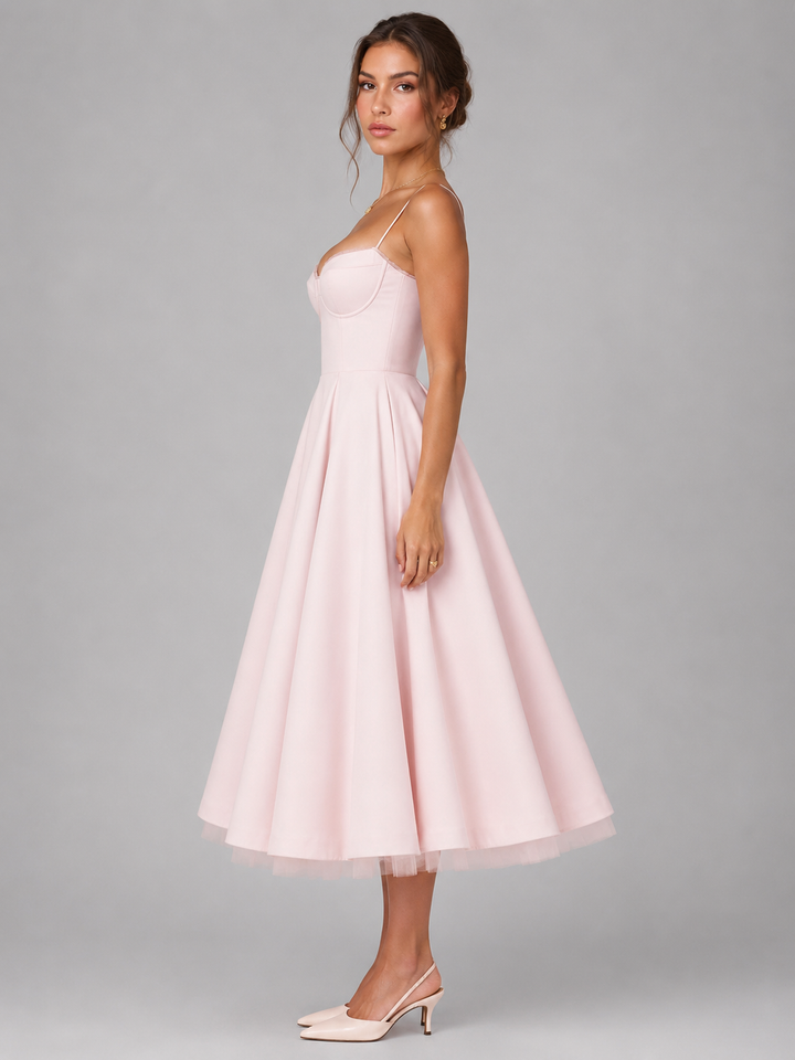 Alice | Wedding Guest Bustier Midi Dress Women