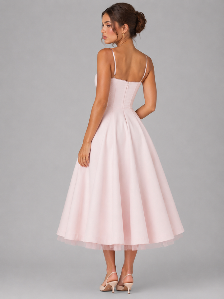 Alice | Wedding Guest Bustier Midi Dress Women