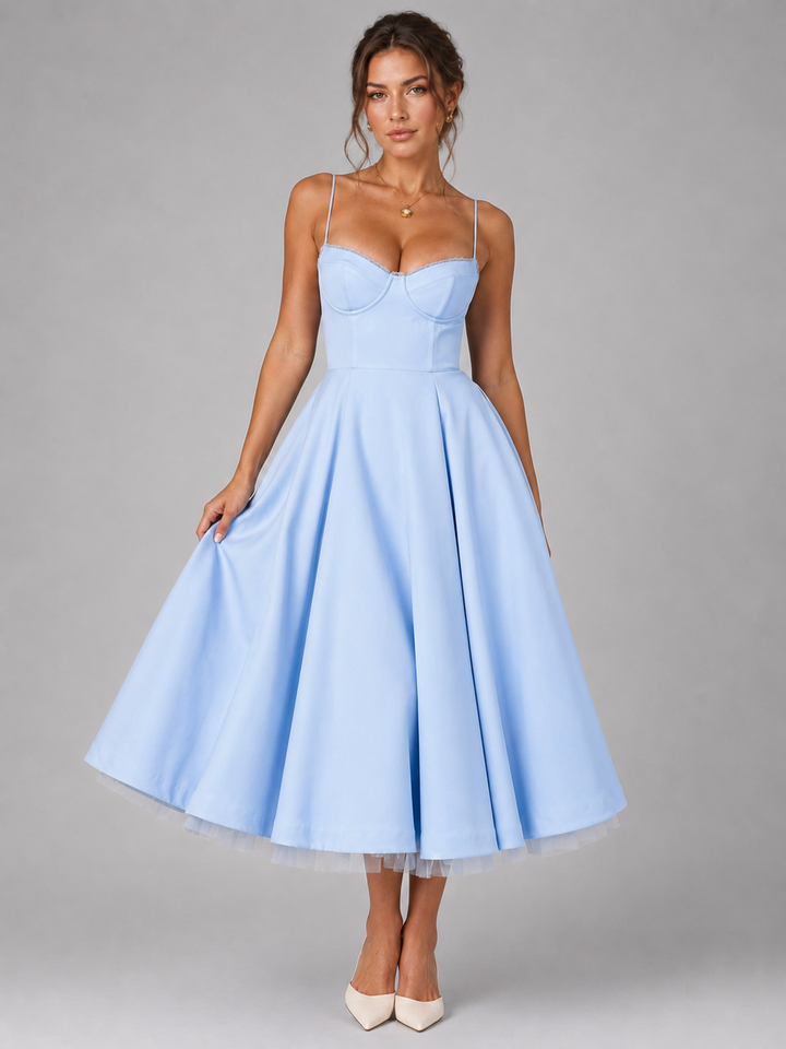 Alice | Wedding Guest Bustier Midi Dress Women